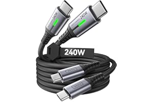 INIU 240W USB C Kabel, [2Stück 2m] PD Schnellladekabel USB C auf USBC Kabel | Nylon Geflochten, PD Ladekabel USBC für iPhone 17 16 15 Pro Max Samsung Galaxy S25 S24 Ultra Pixel 10 9a iPad Pro MacBook Air