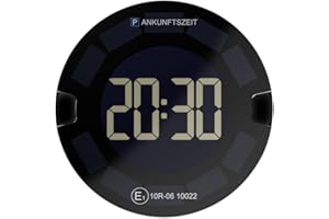 OOONO P-DISC 3 - Elektronische Parkscheibe Solar mit Zulassung fürs Auto - Automatische Digitale Parkscheibe Elektrisch - Solarbetriebene Parkuhr mit bis zu 5 Jahre längerer Batterielaufzeit