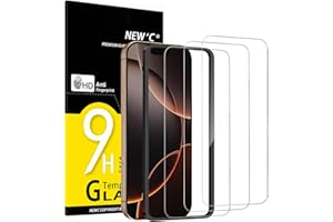 NEW'C 3 Stück für iPhone 17, 17 Pro, iPhone 16 Pro für Panzerglas (6,3 Zoll), Frei von Kratzern, 9H Härte, HD Displayschutzfolie, Ultra-klar, Ultrabeständig -Einfaches Installationswerkzeug enthalten