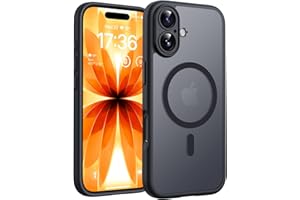 TOCOL für iPhone 17 Hülle, Kompatibel mit MagSafe, Matt Schwarz | Eingebauter Magnetring, Vollständiger Kameraschutz, Militärschutz Stoßfest Kratzfest Haltbarkeit, Durchscheinend Rückseite