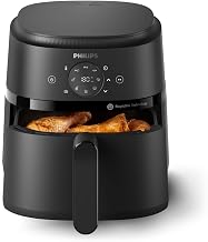 Philips Airfryer 2000 Series Heißluftfritteuse, 4,2L, Digitaler Touchscreen, 13 Garoptionen, 9 voreingestellte Funktionen, 90% weniger Fett mit RapidAir Technologie, 1500W Leistung, Schwarz (NA229/00)